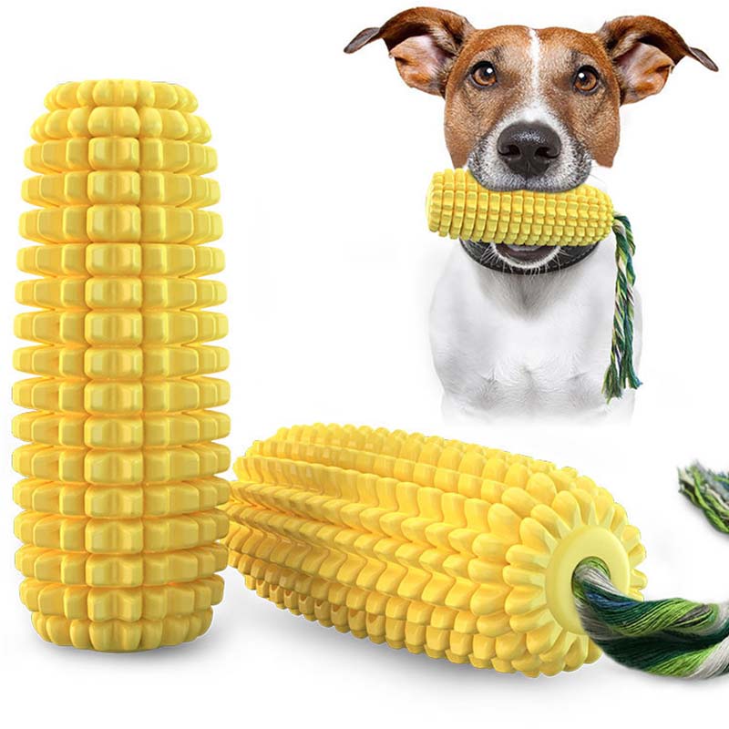 Corn Dog Stick - Maisförmiges Quietschspielzeug für Hunde, Langlebiger Bissfester